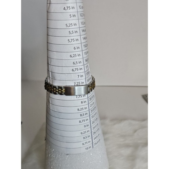 Beauriful Calvin Hill Ladies Two Tone Blue Dial Quartz Watch New Battery Runs - Picture 8 of 12